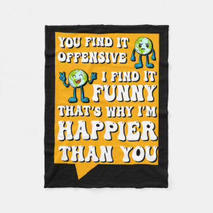 Grappig Offensief Sarcastisch Humor Quote Geestig Fleece Deken