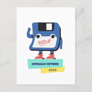 Grappig officieel gepensioneerd 2025 briefkaart