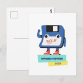 Grappig officieel gepensioneerd 2025 briefkaart (Voorkant / Achterkant)