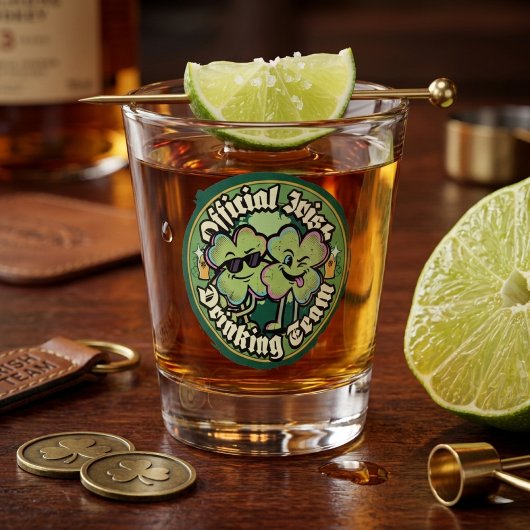 Grappig Officieel Iers Drink Team St Paddy Shot Glas