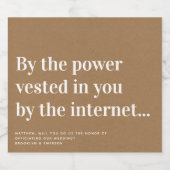 Grappig Officieel voorstel Kraft Bier Etiket (Enkel label)