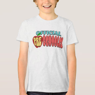 Grappig Officiële Peuter Eerste Dag School ontwerp Tri-Blend Shirt