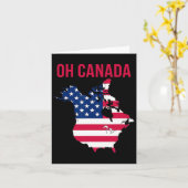 Grappig Oh Canada Grappige Trump kaart van het Ame (Gele Bloem)