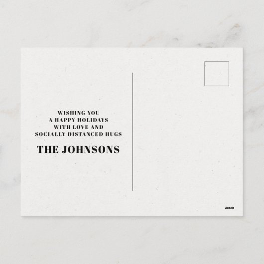 Grappig Oh Hert Wat een Jaar Rood Buffalo Geruit H Feestdagenkaart (Achterkant)