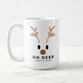 Grappig Oh Herten Wat een jaar Kerst Koffiemok (Links)