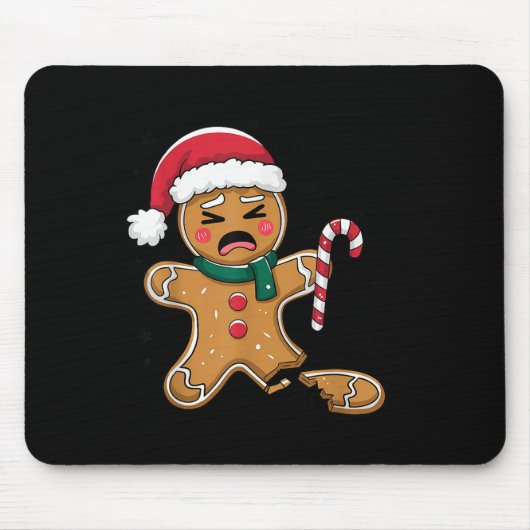 Grappig Oh Snap Gingerbread Bakkerij Kerstsnacks Muismat (Voorkant)