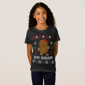 Grappig Oh Snap! Gingerbread Cookie Lelijke truien T-shirt (Voorkant volledig)