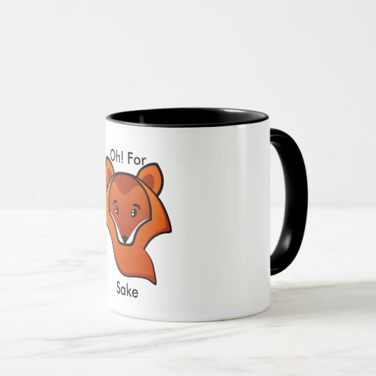 Grappig "Oh! Voor "Fox Sake" Mok (Voorkant rechts)