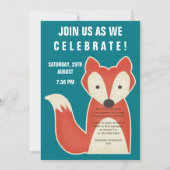 Grappig Oh, voor Fox Sake verjaardagsfeestje Kaart (Achterkant)