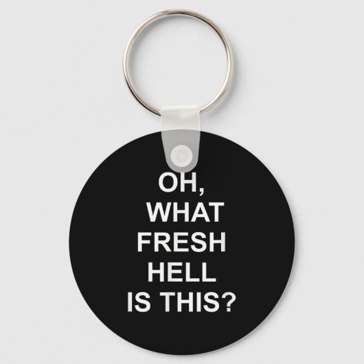 Grappig, Oh wat een frisse hel is dit, grap sarcas Sleutelhanger (Voorkant)
