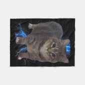 Grappig Oia Oia Spinning Cat Meme Cat Brainrot Fleece Deken (Voorkant (Horizontaal))