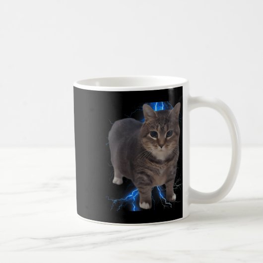 Grappig Oia Oia Spinning Cat Meme Cat Brainrot Koffiemok (Rechts)
