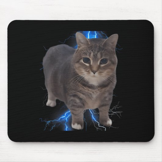 Grappig Oia Oia Spinning Cat Meme Cat Brainrot Muismat (Voorkant)