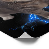 Grappig Oia Oia Spinning Cat Meme Cat Brainrot Poster (Hoek)