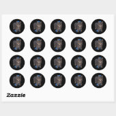 Grappig Oia Oia Spinning Cat Meme Cat Brainrot Ronde Sticker (Vel)
