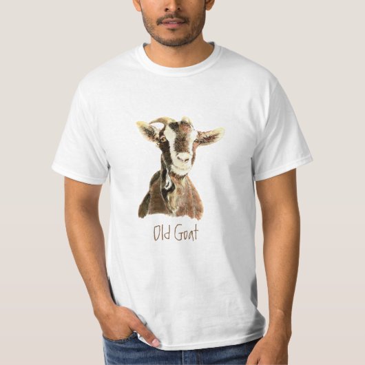 Grappig Old Goat, Humor "Over the Hill" Fun Quote T-shirt (Voorkant)
