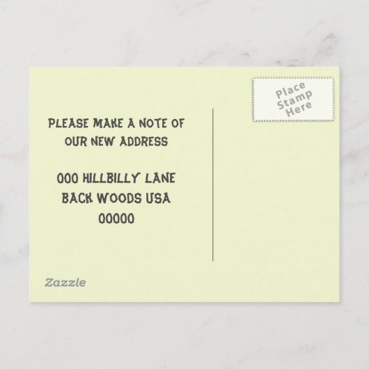 Grappig Old Hillbilly House Redeck We zijn aan het Aankondigingskaart (Achterkant)