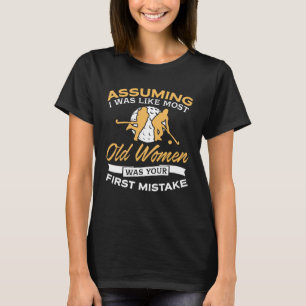 Grappig Old Women Field Hockey Lovers T-shirt