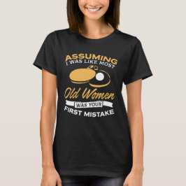 Grappig Old Women Table Tennis Lovers T-shirt