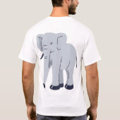 GRAPPIG Olifant ontwerp T-shirt (Achterkant)