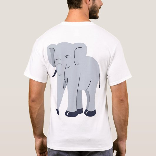 GRAPPIG Olifant ontwerp T-shirt (Achterkant)