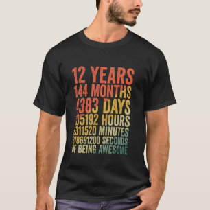 Grappig om 12 jaar 144 maanden vol ontzag te viere t-shirt
