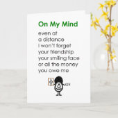 Grappig om aan je gedicht te denken voor een vrien kaart (Gele Bloem)