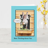 Grappig om aan te denken, Schattigee Giraffe door  Kaart (Gele Bloem)