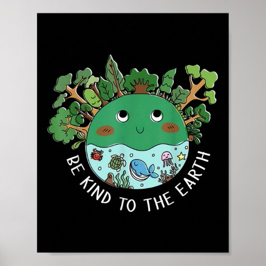 Grappig om aardig te zijn voor de Aarde Planeet Na Poster (Voorkant)