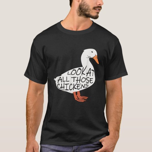 Grappig om al die kippen te zien in het Shirt (Voorkant)
