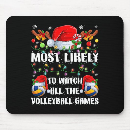 Grappig om al het volleybalspel te zien muismat (Voorkant)