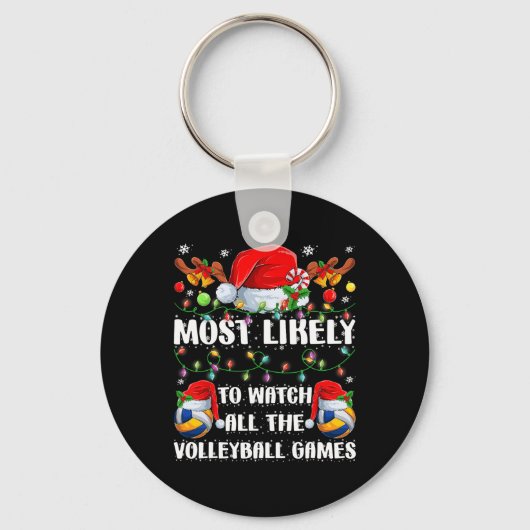 Grappig om al het volleybalspel te zien sleutelhanger (Voorkant)