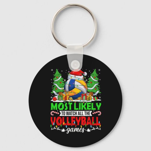 Grappig om al het volleybalspel te zien sleutelhanger (Voorkant)