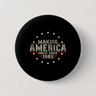 Grappig om Amerika groot te maken sinds 1985 Desig Ronde Button 5,7 Cm