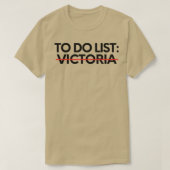 Grappig om de Victoria-naam Sarcastic Girlfrien te T-shirt (Design voorkant)