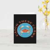 Grappig om deze klauwen te vangen krabben grap kaart (Gele Bloem)