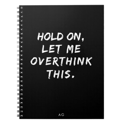 Grappig om dit monogram te overdenken notitieboek (Voorkant)