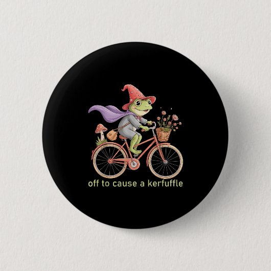 Grappig om een rel te schoppen Whimsical Tovenaar Ronde Button 5,7 Cm (Voorkant)