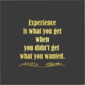 Grappig om ervaring grap sticker (Voorkant)