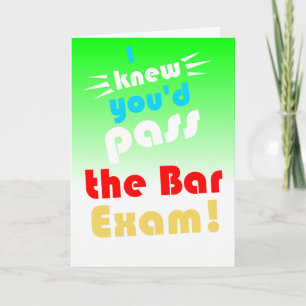 Grappig om het bar examen te halen kaart