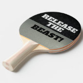 Grappig om het Beast Cool Ping Pong citaat vrij te Tafeltennisbatje (Voorkant Gekanteld)
