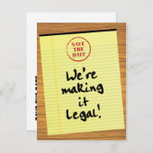 Grappig om het legaal te maken om de datum te bewa aankondigingskaart (Voorkant / Achterkant)