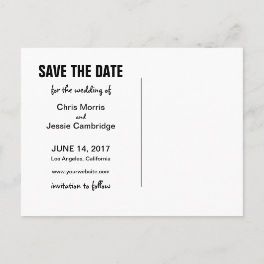 Grappig om het legaal te maken om de datum te bewa aankondigingskaart (Achterkant)