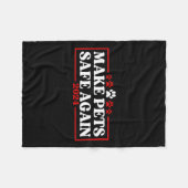 Grappig om huisdieren weer veilig te maken 2024 fleece deken (Voorkant (Horizontaal))