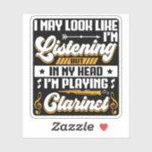 Grappig om in mijn hoofd te horen dat ik klarinet  sticker (Vel)