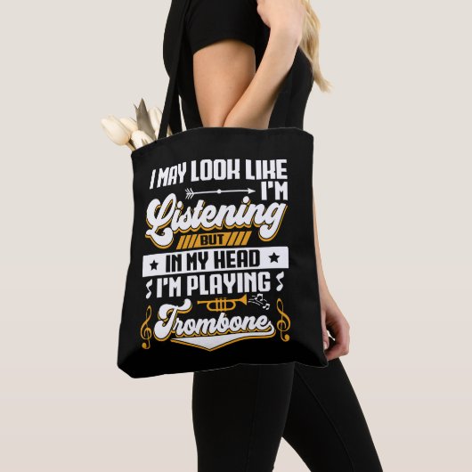 Grappig om in mijn hoofd te horen dat ik mijn trom tote bag (Dichtbij)