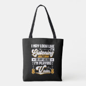 Grappig om in mijn hoofd te horen dat ik viool spe tote bag (Achterkant)