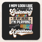 Grappig om in mijn hoofd te horen dat ik xylofoon kartonnen onderzetters (Voorkant)