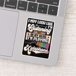 Grappig om in mijn hoofd te horen dat ik xylofoon  sticker