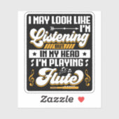 Grappig om in mijn hoofd te horen, ik speel mijn f sticker (Vel)